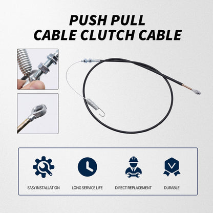 HiSport Push Pull Cable Clutch Cable - Compatible with John Deere 12PB 12PC 12SB 14PB 14PZ 14SB 14SC 14SE 14SX 14SZ Replaces GX21634 GX22026