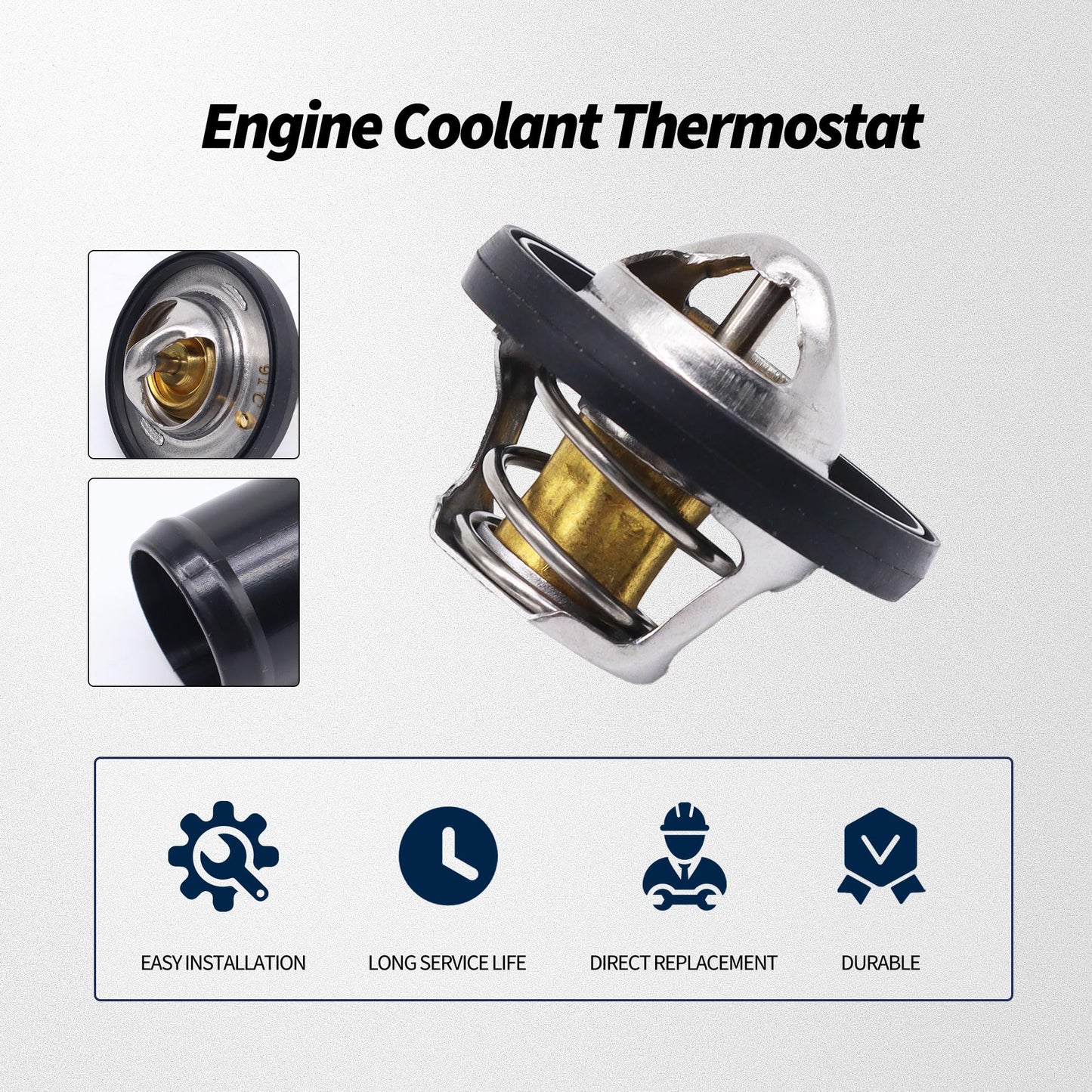 HiSport Engine Coolant Thermostat Housing Assembly - Compatible With Jeep Wrangler JK V6 3.8L 2007 2008 2009 2010 2011 Replace 4666149AA