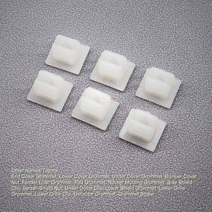 HiSport 90189-06193 50pcs Front Bumper Support Splash Shield Clip Nut Screw Compatible with Toyota Camry 2002-2023, Avalon 2002-2023, Auveco A20895