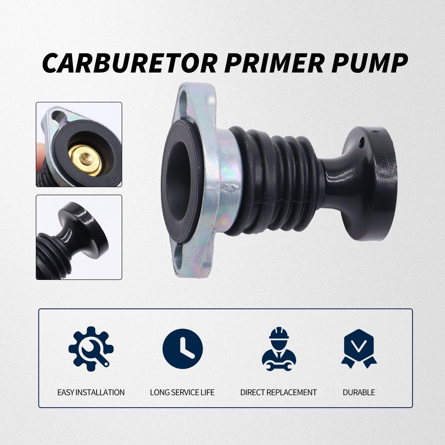 HiSport Carburetor Primer Pump - Compatible with Honda ATV TRX300 TRX400 TRX500 TRX650 Replaces 16048-HM7-700