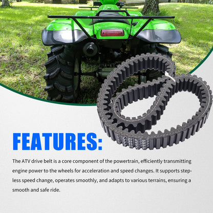HiSport 59011-0003 Heavy Duty Drive Belt - Compatible with Kawasaki Brute Force 650 2005-2013 KFX700 2004-2009 Teryx 750 2011 Prairie 360 2003-2012 Replaces 590110003 59011-0019 590110019