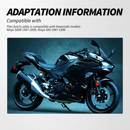 HiSport Push Pull Cable Clutch Cable - Compatible with Kawasaki Ninja 500 1987-1996 Ninja 500R 1997-2009 Replaces 54011-1340