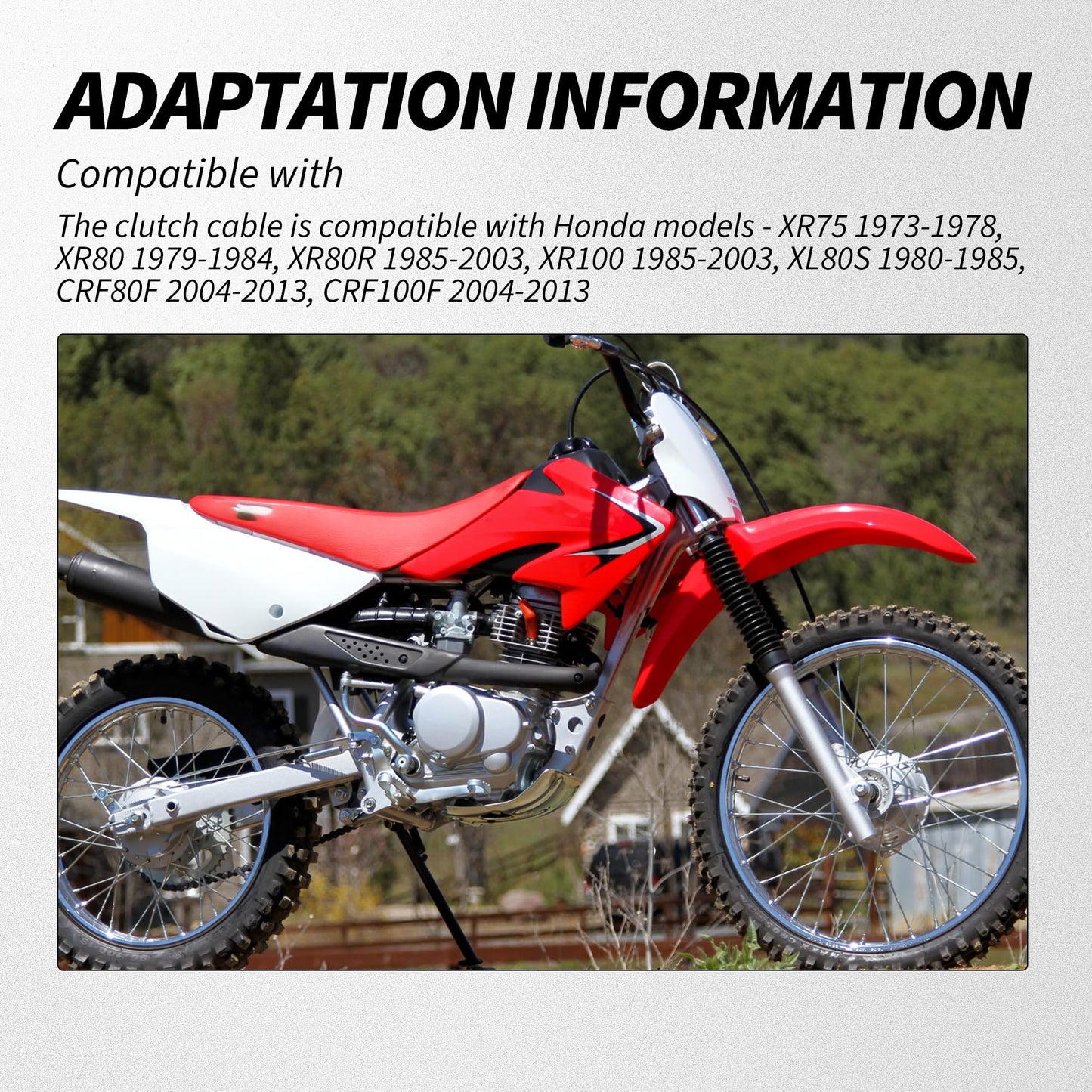 HiSport Clutch Cable - Compatible with Honda XR75 XR80 XR80R XR100 XL80S Replaces 22870-107610 22870-116-670 22870-GN1-A50