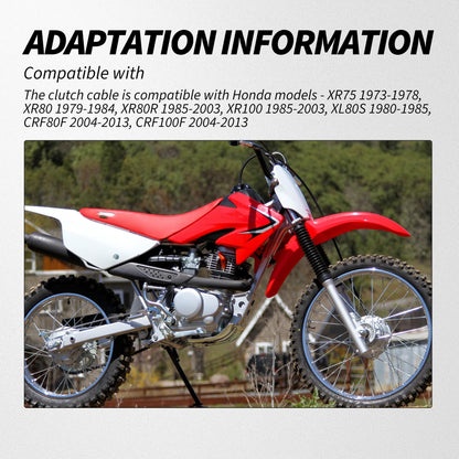 HiSport Clutch Cable - Compatible with Honda XR75 XR80 XR80R XR100 XL80S Replaces 22870-107610 22870-116-670 22870-GN1-A50