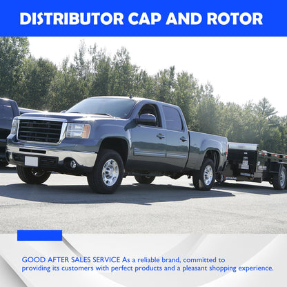 HiSport Ignition Distributor Cap and Rotor Kit - Compatible with Chevy Astro Blazer C1500 Express 1500 Express 2500 K1500 P30 S10 Silverado 1500 Silverado 1500 Classic - Replace 10452457 10452458