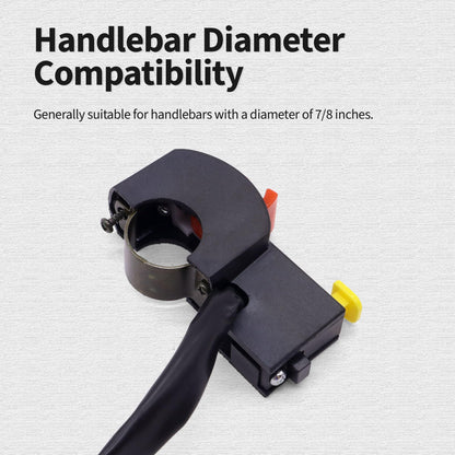 HiSport 12V Universal Handlebar Switch ON/Off 7/8" 22mm Start/Kill Starter/Stop Motorcycle Light Switch Compatible with Scooter Pit Dirt Bike K-F005, Mini Bike