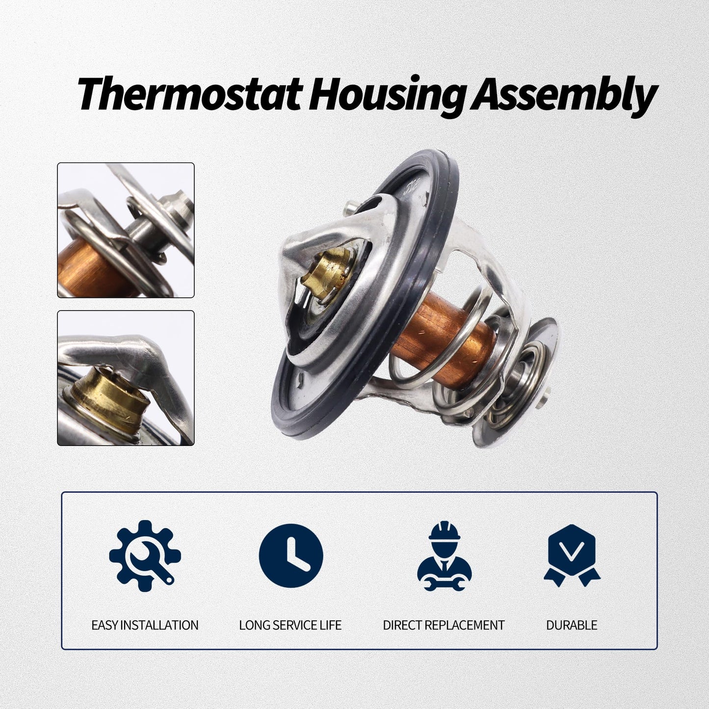 HiSport Thermostat Housing Assembly - Compatible with Toyota Yaris Tacoma 4Runner Lexus GS300 GS400 GS430 Scion xA xB Replaces ?90916-03093