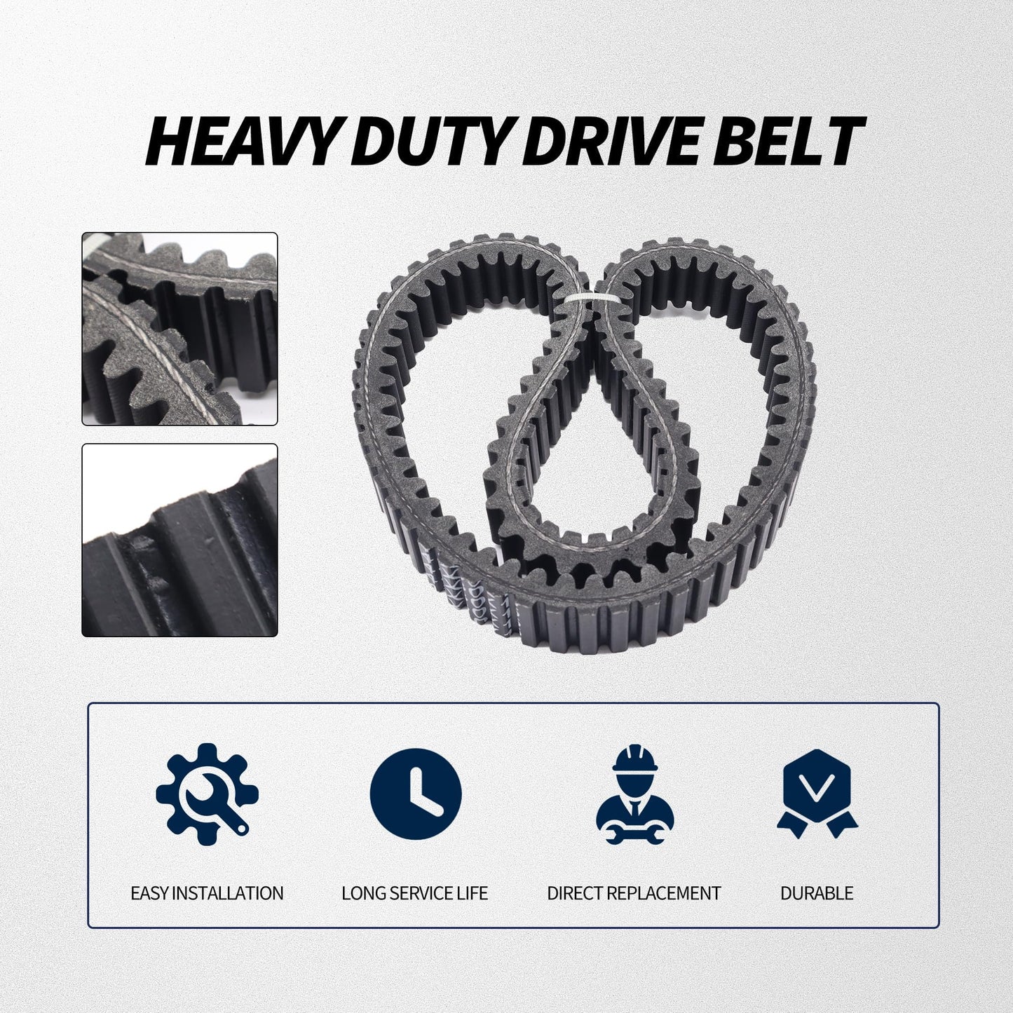 HiSport 59011-0003 Heavy Duty Drive Belt - Compatible with Kawasaki Brute Force 650 2005-2013 KFX700 2004-2009 Teryx 750 2011 Prairie 360 2003-2012 Replaces 590110003 59011-0019 590110019