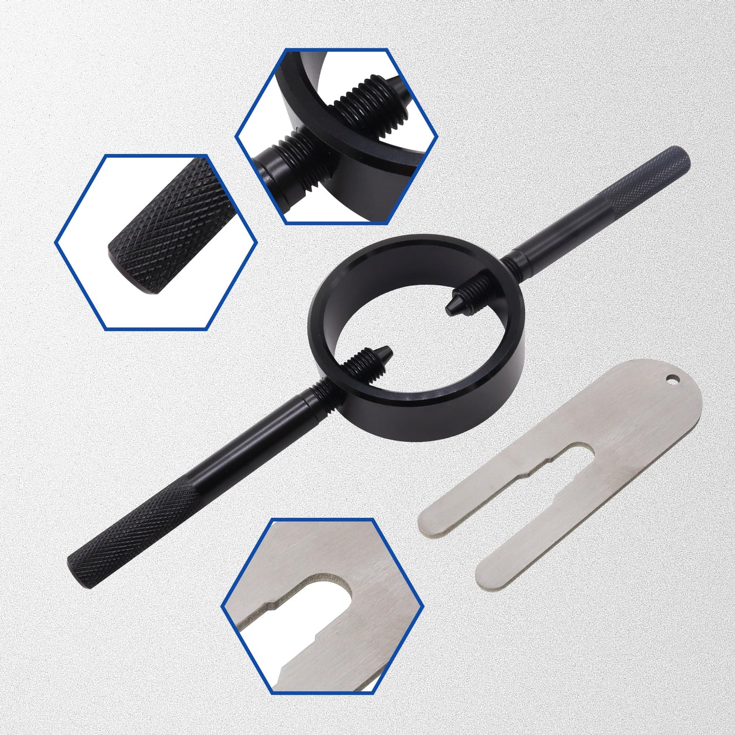 HiSport Motorcycle Fork Spring Compressor Tool Kit Compatible with Most Upside Down Streetbike & Motorcycle Forks