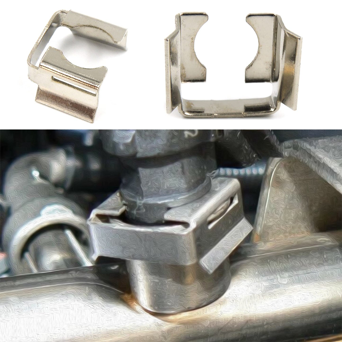 HiSport 89017372 Fuel Injector Metal Retainer Clips Insulator Retainer Kit [8pcs]