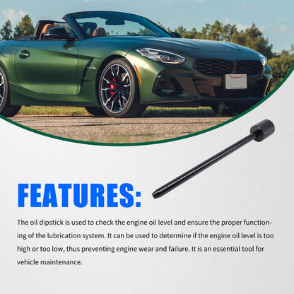 HiSport Transmission Dipstick - Compatible with Chrysler Dodge Dart Fiat 500 Jeep Cherokee Compass Patriot Replaces 10323A 10323B Black