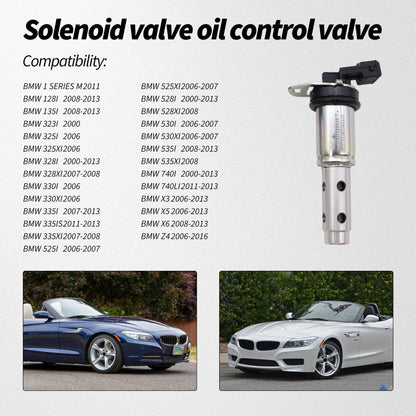 HiSport 11367585425 2PCS Vanos Solenoid Valve Oil Control Valve Compatible with BMW 740Li 740i 535xi 535i 530xi 530i 528xi 528i 525xi 525i 335xi 335IS 335i 330xi 330i 1 Series M 128i 135i 325i X3 Z4