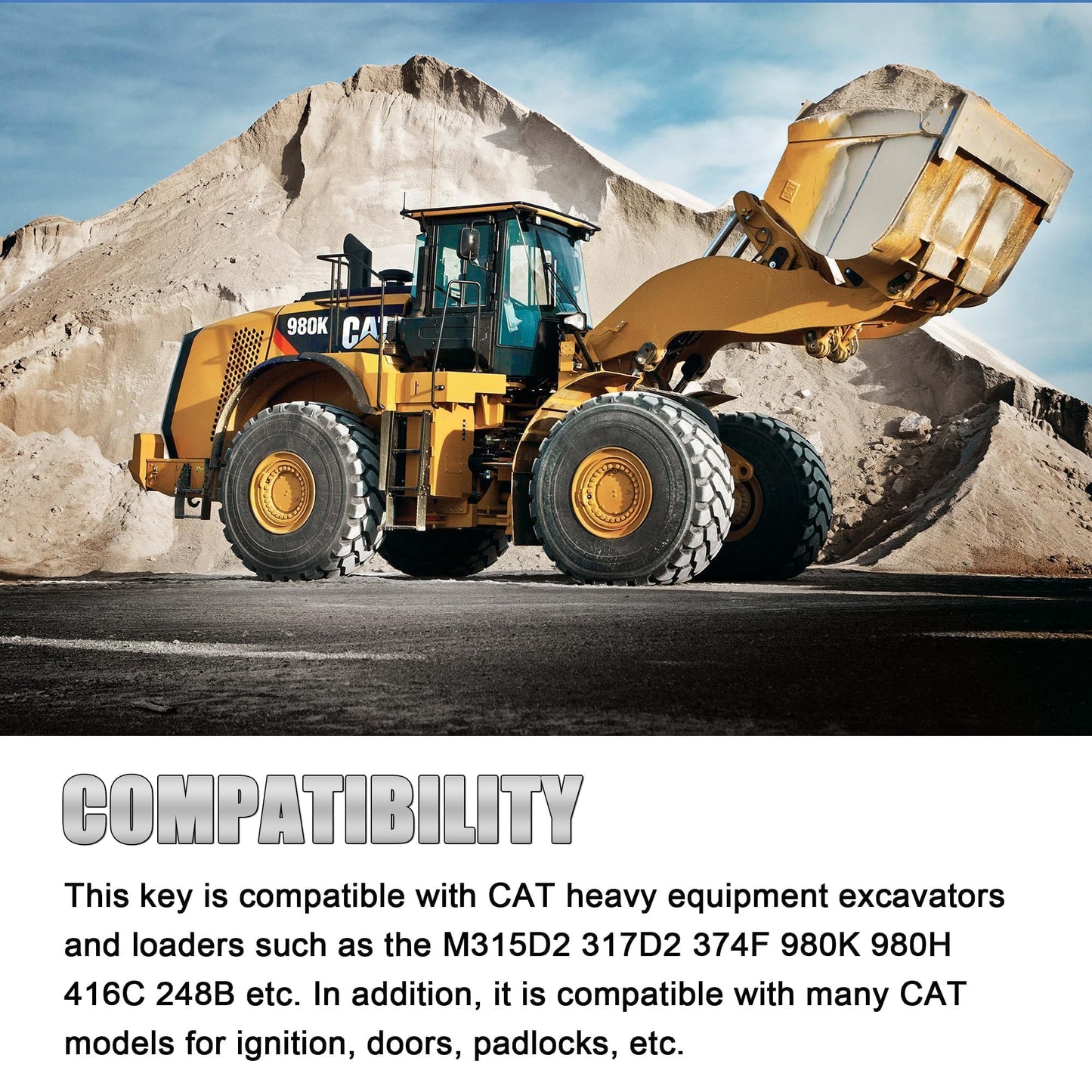 HiSport Cat Keys - Compatible with Caterpillar Heavy Equipment Part Replace 5P8500