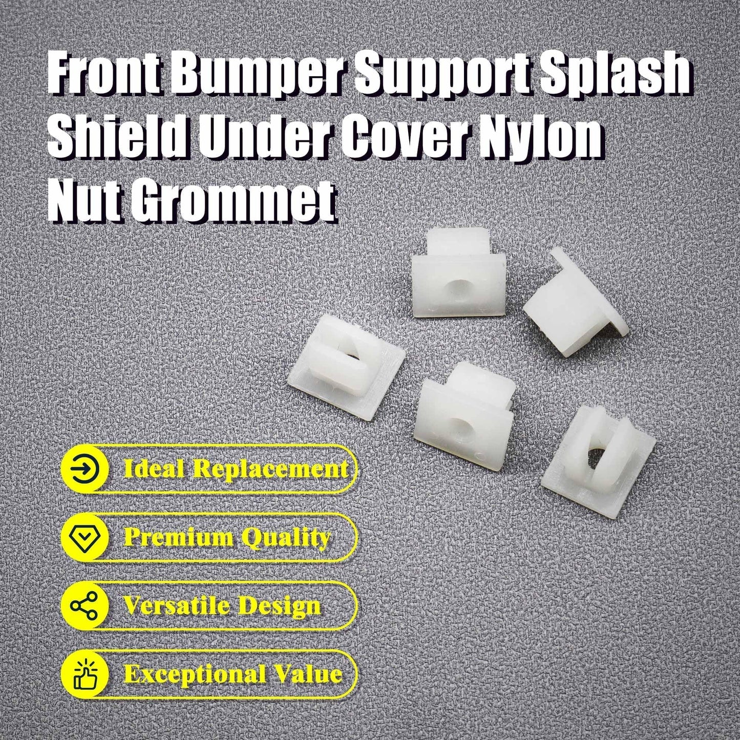 HiSport 90189-06193 50pcs Front Bumper Support Splash Shield Clip Nut Screw Compatible with Toyota Camry 2002-2023, Avalon 2002-2023, Auveco A20895