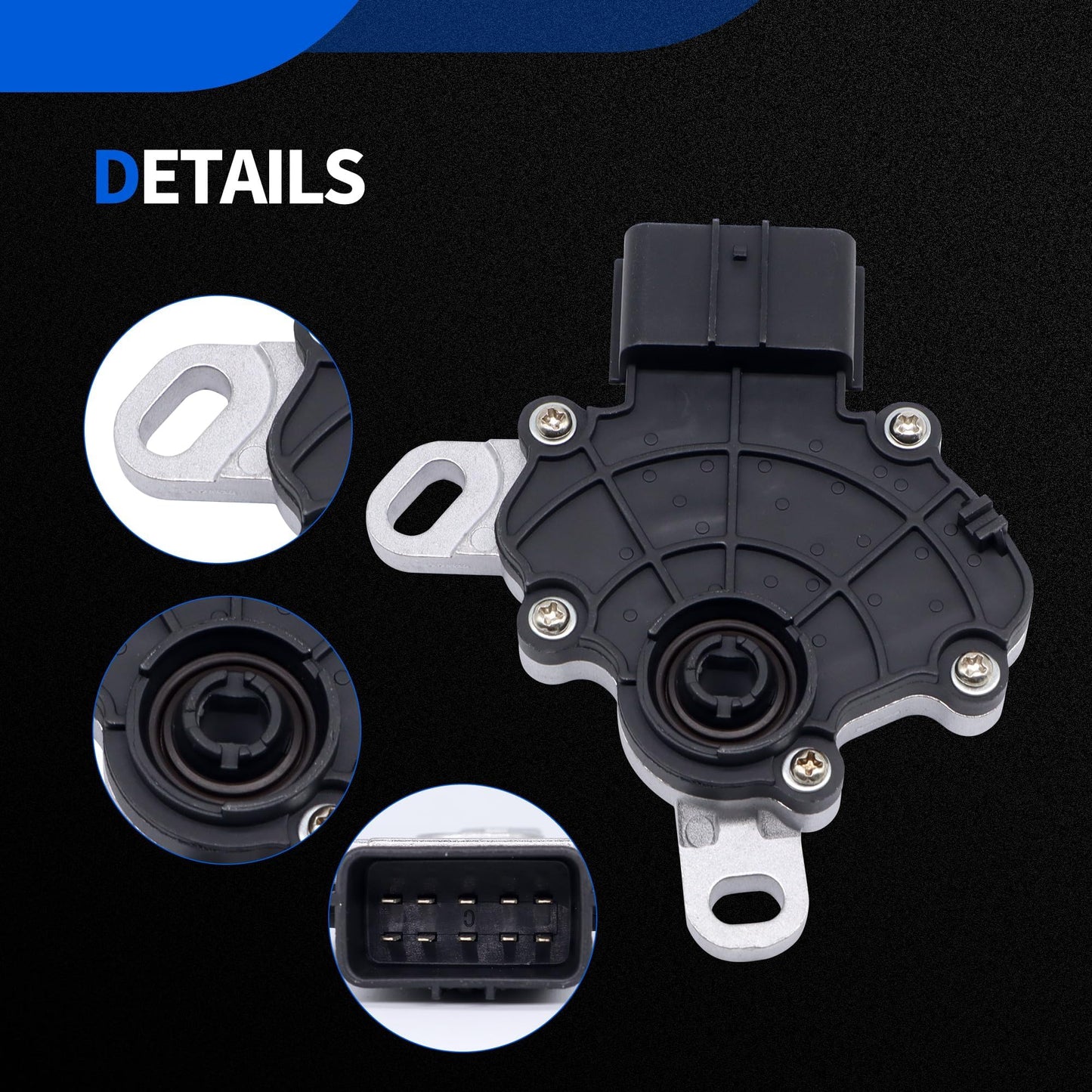 HiSport Transmission Range Sensor Neutral Safety Multifunction Switch Compatible with Acura ILX 2013-2015,TSX 2004-2008;Honda Accord 2003-2012,Civic 2006-2013,CR-V,Crosstour,Element,Fit 28900RCL003