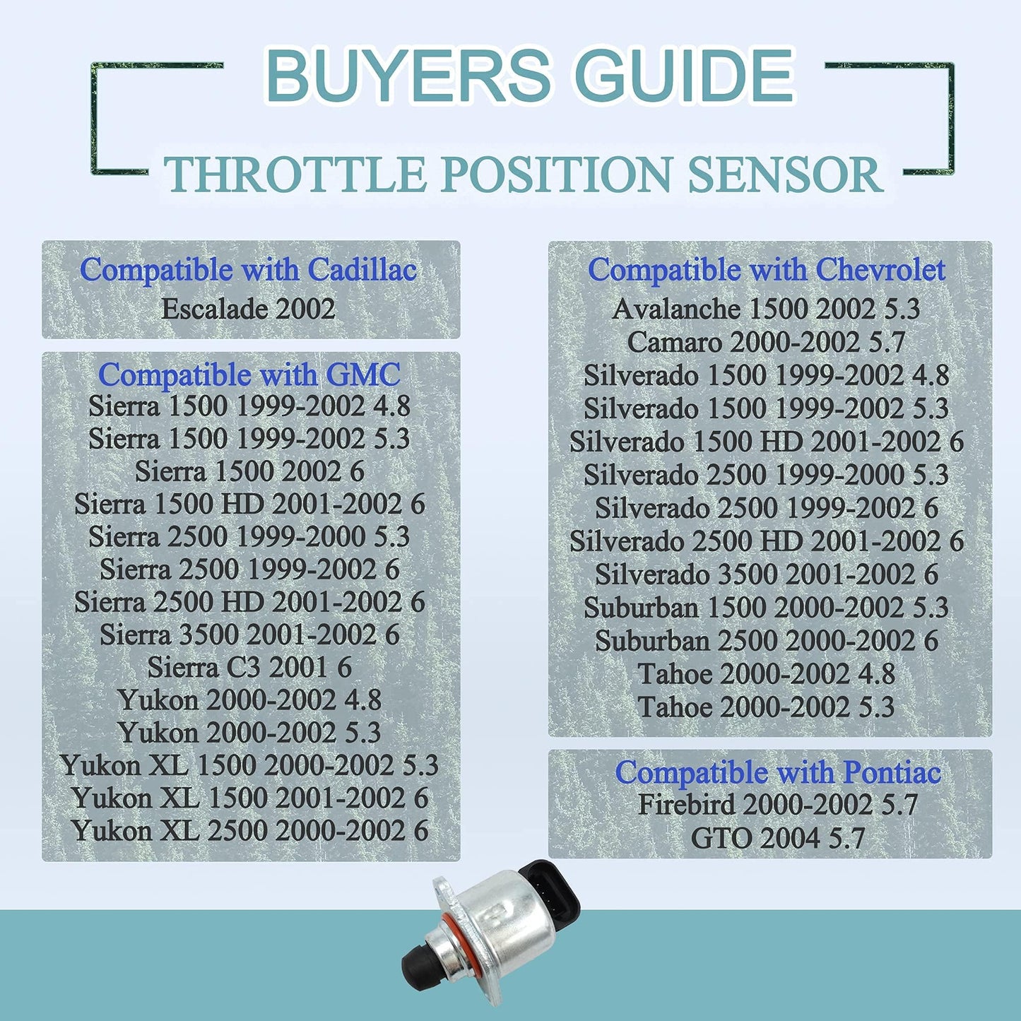 HiSport IACV IAC Idle Air Control Valve Compatible with Chevy GMC Camaro Tahoe Silverado Suburban Sierra Yukon 1500 2500 3500 Pontiac Firebird GTO Cadillac Escalade Replacement for 17113598 AC234