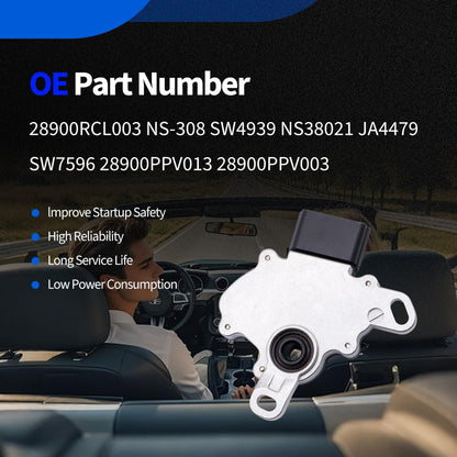 HiSport Transmission Range Sensor Neutral Safety Multifunction Switch Compatible with Acura ILX 2013-2015,TSX 2004-2008;Honda Accord 2003-2012,Civic 2006-2013,CR-V,Crosstour,Element,Fit 28900RCL003