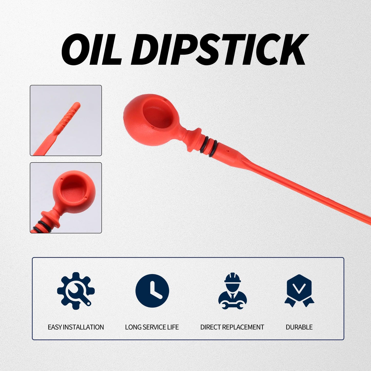 HiSport Engine Oil Dipstick Level Dip Stick - Compatible with 2006 2007 2008 2009 2010 2011 2012 2013 2014 2015 Honda Civic 1.8L L4 Gas/CNG, 2016 2017 2018 Honda HR-V 1.8L L4 Replaces 15650RNAA00