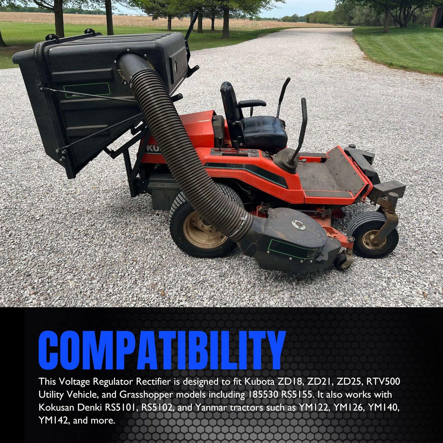 HiSport 15351-64600 Voltage Regulator Rectifier Compatible with Kubota: B1550D, B1550E, B1550HSTD, B1550HSTE;John Deere: 650, 750;Yanmar: 1510, 1601, 1610, 1702, 1720, 1802, 1810, 1820, YM2310, YM2402