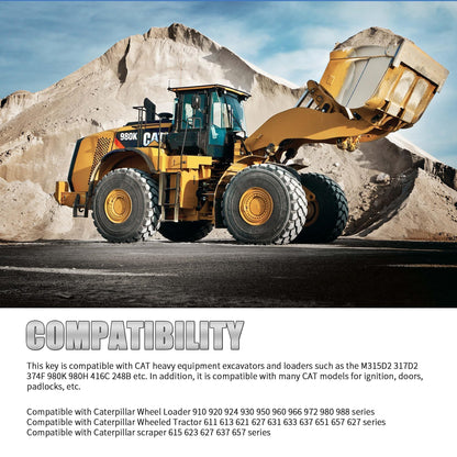 HiSport 5P8500 Heavy Equipment Master Keys Compatible with Cab Doors Side Panels Cat Padlocks Cat Dozers Backhoes Compactors Articulated Trucks Excavators Cat Equipment Battery