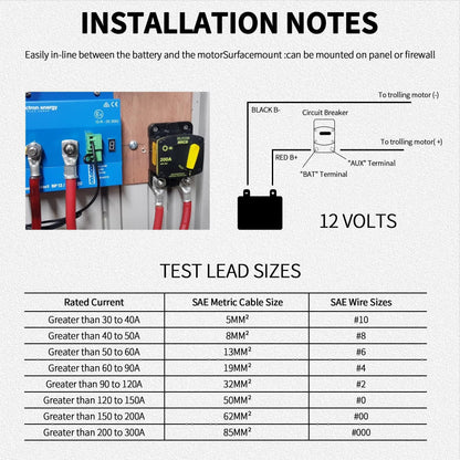 HiSport 100 Amp Circuit Breaker with Manual Reset DC 12-48V Waterproof Fuse Compatible with Boat, RV, Marine, Truck, Solar Systems & Audio - High Amperage Protection & Easy Installation