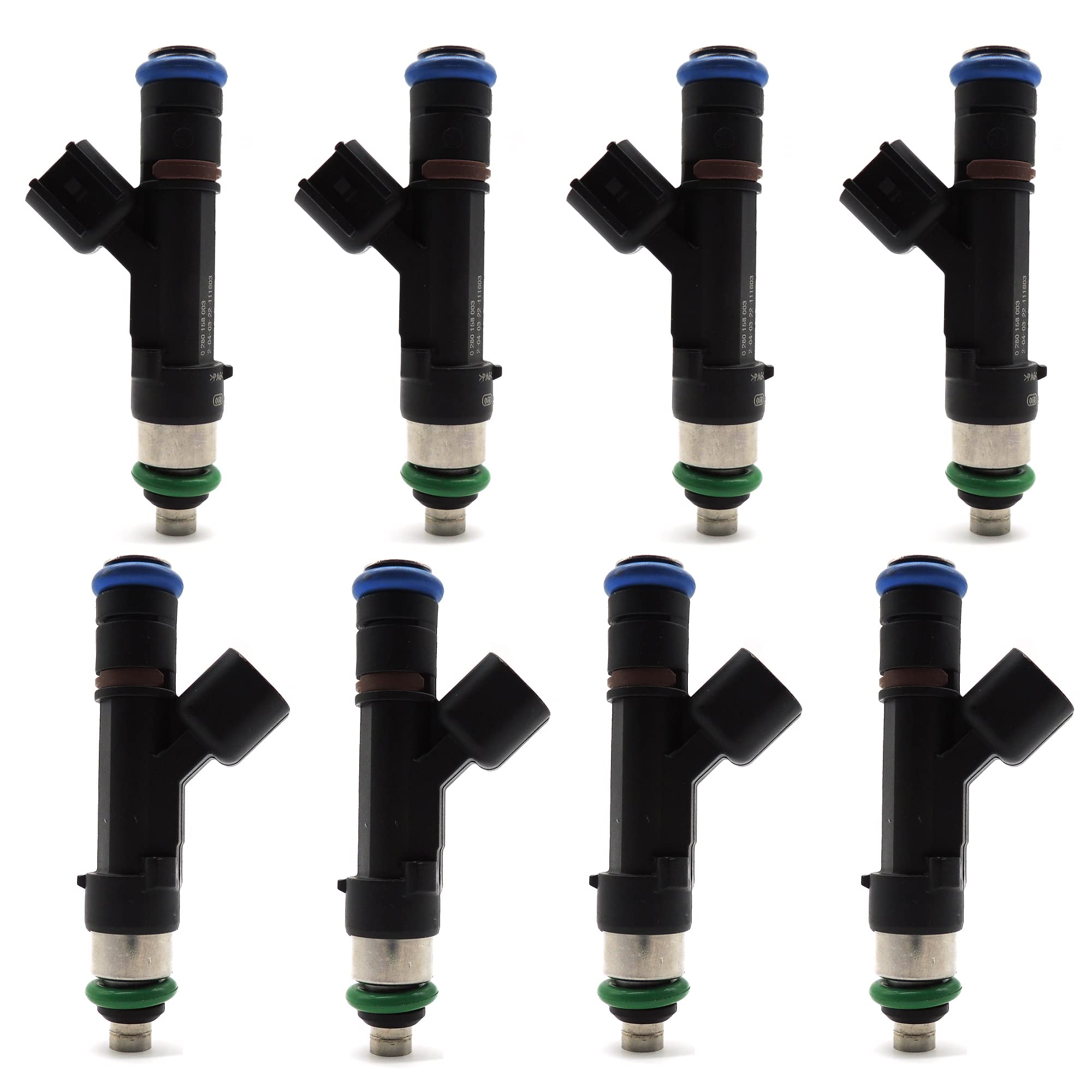 HiSport Fuel Injector 0280158003 822-11181, 82211181 Compatible with Ford F-150 5.4L V8 2004 (8 PCS/Pack) Flow Matched Fuel Injector Set - HiSport