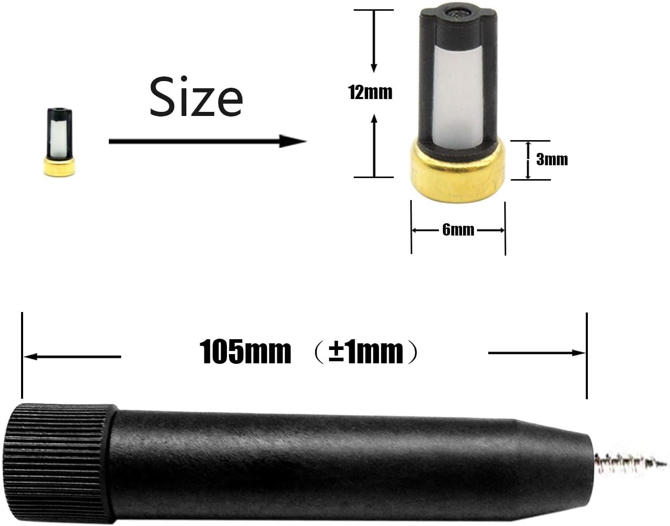 HiSport Fuel Injector Micro Filter Removal Tool (+Optional Basket Filters)