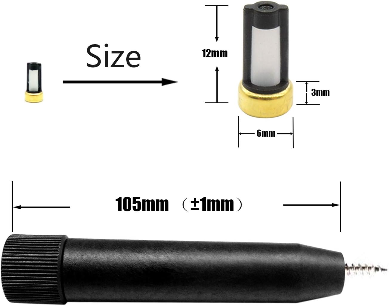 HiSport Fuel Injector Micro Filter Removal Tool (+Optional Basket Filters)