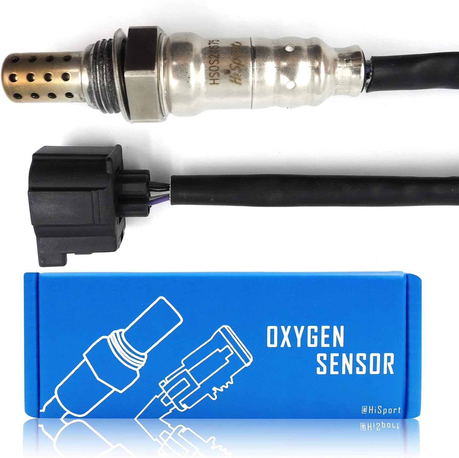 HiSport Oxygen Sensor 250-24675 Replacement - 4-Wire Direct Fit, Heated O2 Sensor Upstream and Downstream Located, Replaces 25024675 ST-24675 0035428218 56029084AA 7B0906262 1 Pack