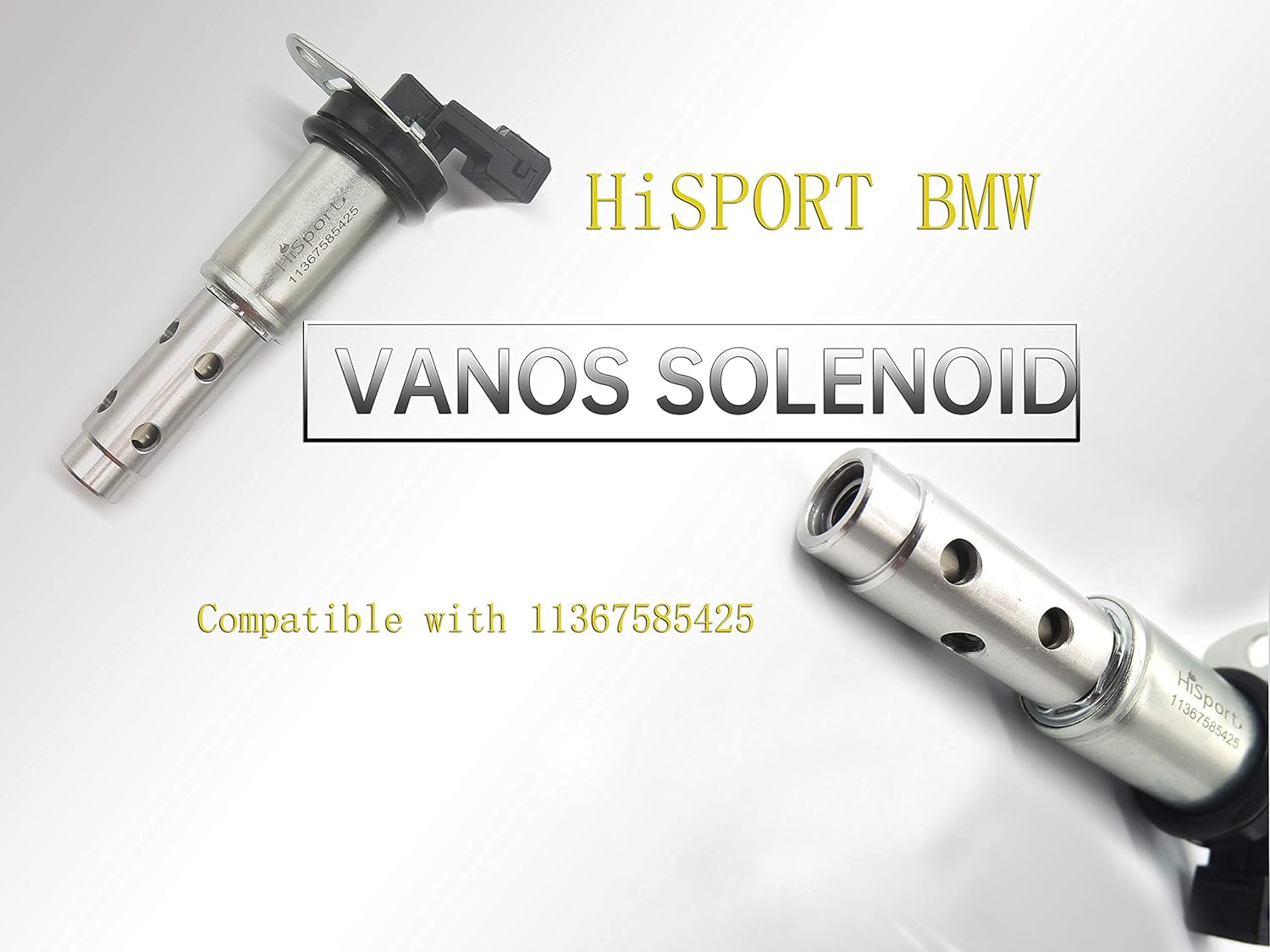 HiSport Engine Variable Valve Timing VANOS Solenoid 11367585425- Oil Control Valve Replacement For BMW 1 Series M 135i 328i 335i 525i X3 X5 128i 328i N51 N52 N54 3.0L V6