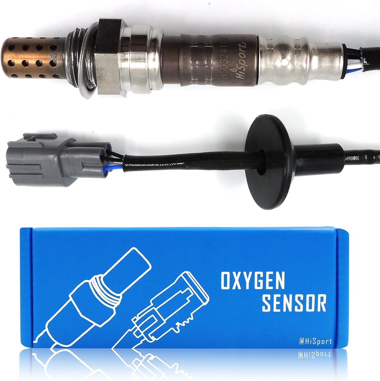 HiSport Oxygen Sensor 250-24107 Replacement - 4-Wire Direct Fit, Heated O2 Sensor Downstream Located, Replaces 234-4061, 25024107, 9610418 1 Pack