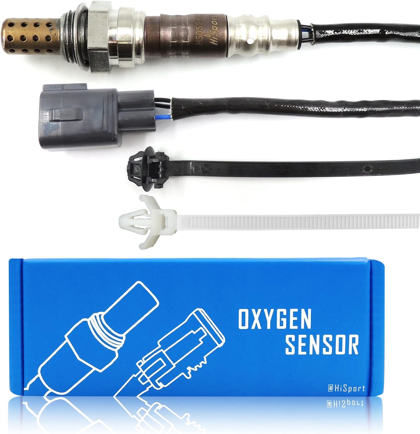 HiSport Oxygen Sensor 250-24225 Replacement - 4-Wire Direct Fit, Heated O2 Sensor, Upstream & Downstream Located, Replaces 234-4800 1 Pack